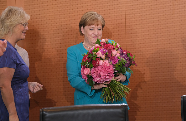 Ангела Меркель сегодня принимает поздравления. Фото Getty