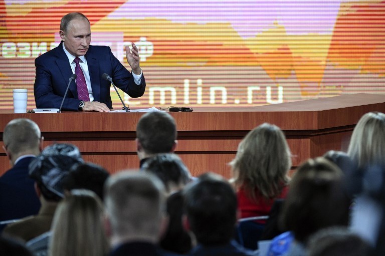 Большая пресс-конференция Владимира Путина. Фото AFP