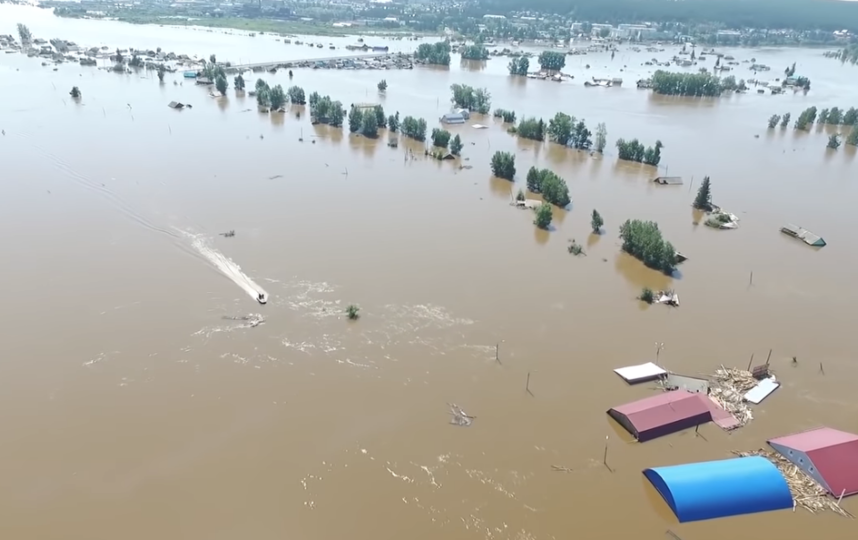 Последствия паводка в Тулуне. Фото youtube.com/watch?v=3xeX9zWhXTA