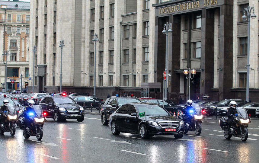 Кортеж саудовского короля в Москве. Фото Василий Кузьмичёнок