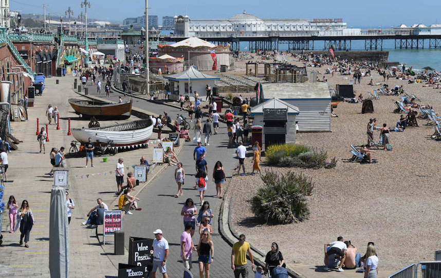 Так 25 мая выглядят британские пляжи. Фото Getty
