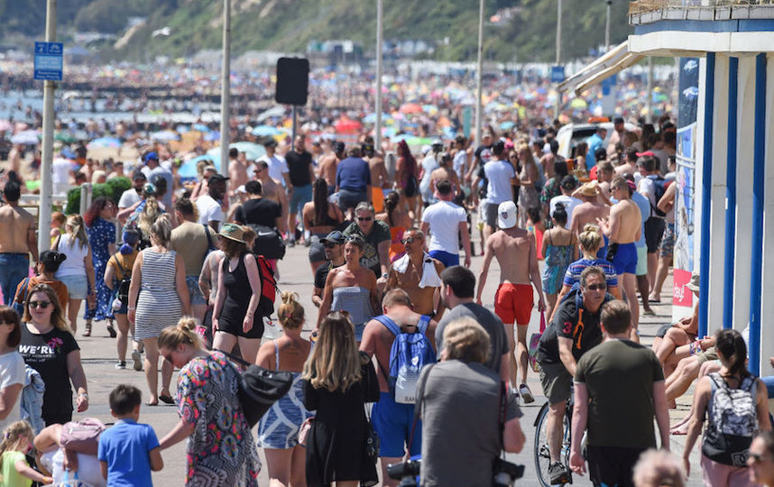 Так 25 мая выглядят британские пляжи. Фото Getty