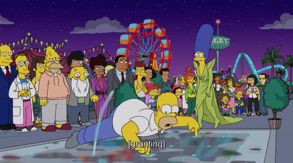 Симпсоны на подиуме. Фото Скриншот., Скриншот Youtube
