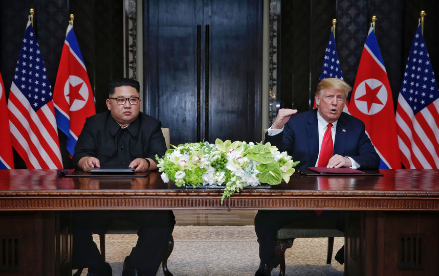 Дональд Трамп и Ким Чен Ын. Фото Getty