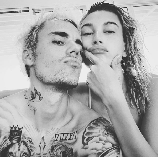 Джастин Бибер с женой Хейли Болдуин. Фото скриншот instagram.com/justinbieber/