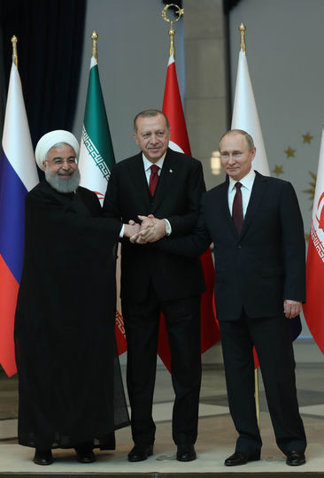 В Анкаре проходит саммит лидеров Турции, России и Ирана. Фото AFP