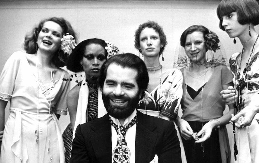 Лагерфельд в 1973 году. Фото Getty