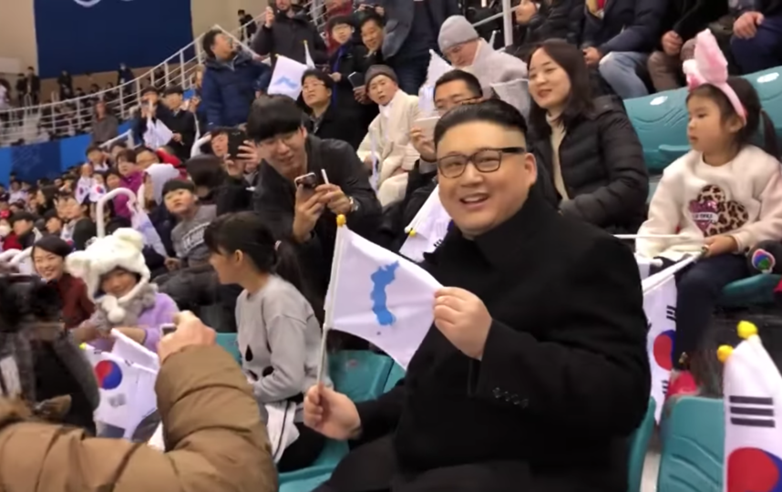Фальшивый Ким Чен Ын встретился с северокорейскими болельщицами на Олимпиаде – видео