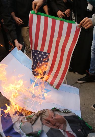 Палестинцы недовльны решением президента США Дональда Трампа. Фото AFP