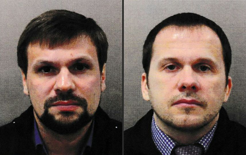 МИД РФ подвергнул сомнению подлинность снимков Александра Петрова (сверху) и Руслана Боширова (снизу) из аэропорта Гэтвик из-за одинаковых дат и времени на кадрах из одного и того же места, а официальный представитель организации Мария Захарова назвала «доказательства» британской стороны "троллингом уровня бог". Фото AFP