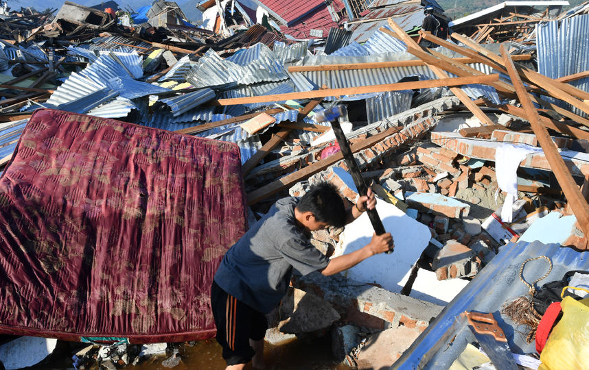 Последствия землетрясения и цунами в Индонезии. Фото AFP