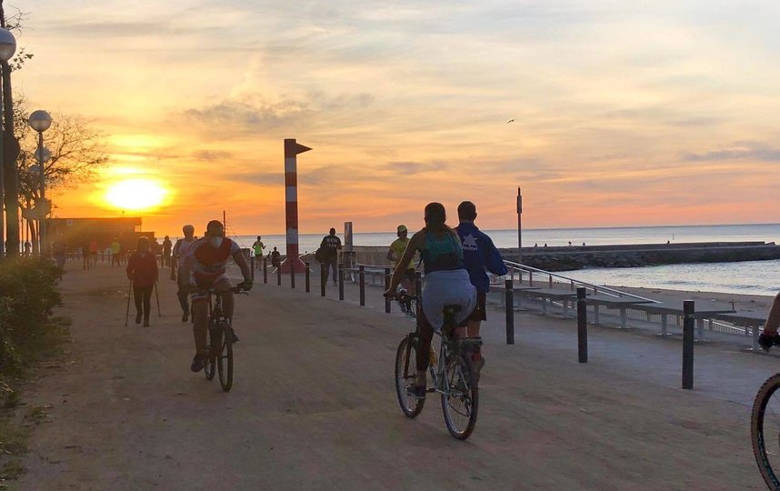 Барселона ранним утром 2 мая, в первый день послаблений. Фото Любовь Егорова