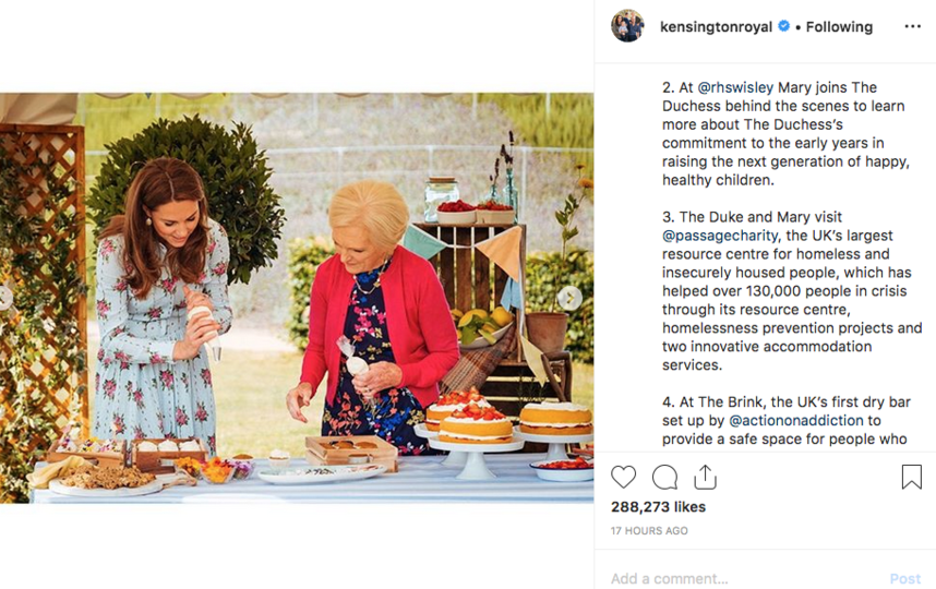 Кейт Миддлтон и Мэри Берри. Фото скриншот @kensingtonroyal