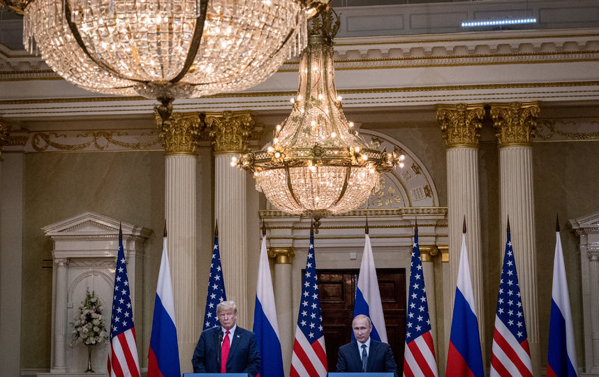 Встреча Владимира Путина и Дональда Трампа в Хельсинки. Фото Getty