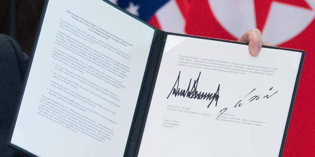 Соглашение, подписанное по итогам встречи лидеров США и Северной Кореи, содержит четыре ключевых пункта.