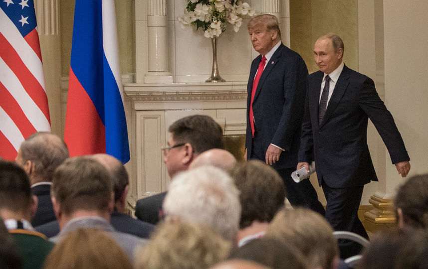 Встреча Владимира Путина и Дональда Трампа в Хельсинки. Фото Getty