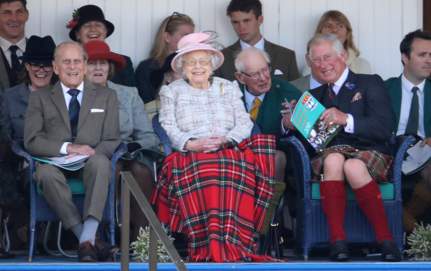 Филипп, герцог Эдинбургский, Королева Елизавета II и Чарльз, принц Уэльский. Фото Getty, Getty