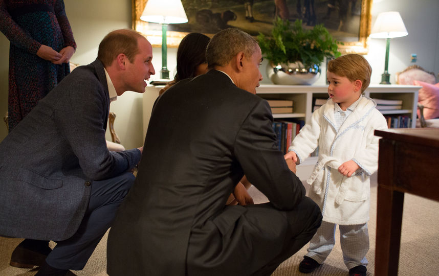 Принц Уильям, Барак Обама и принц Джордж. Фото Getty
