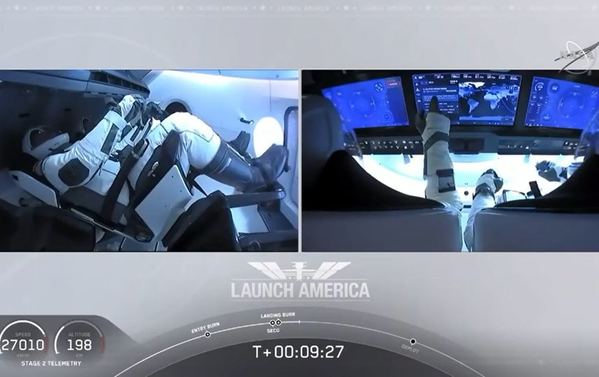 Корабль Crew Dragon успешно стартовал к МКС. Фото AFP