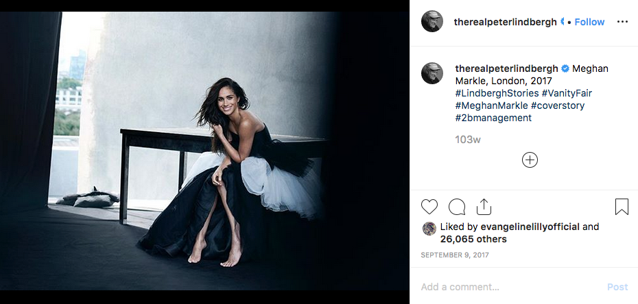 Линдберг снял Меган Маркл для Vanity Fair. Фото Скриншот instagram @therealpeterlindbergh