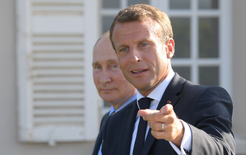 Владимир Путин и Эммануэль Макрон. Фото AFP