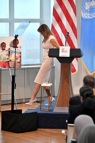 Мелания Трамп на приёме в Нью-Йорке. Фото Getty