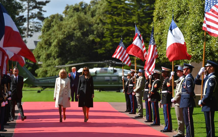 Мелания Трамп и Брижит Макрон. Фото AFP
