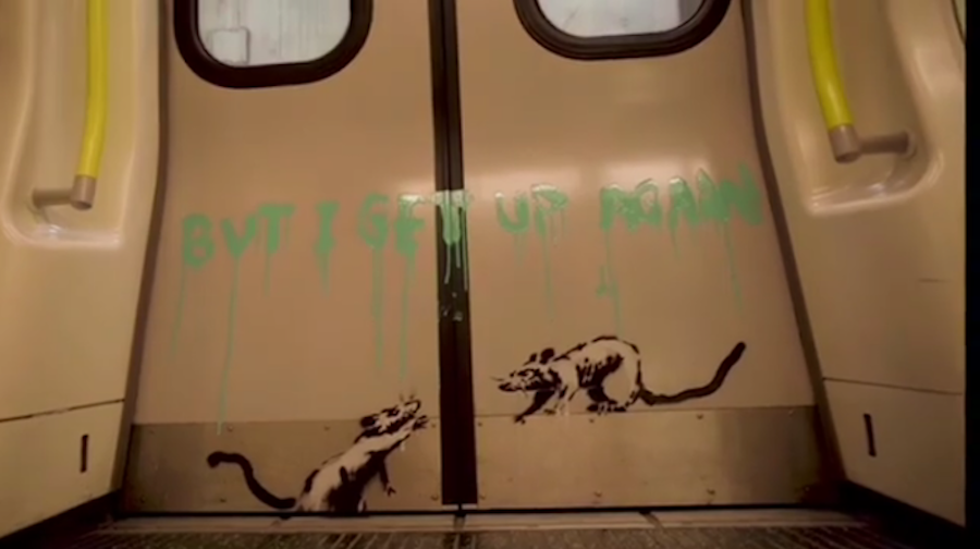 Художник заснял процесс на видео. Фото instagram.com/banksy/