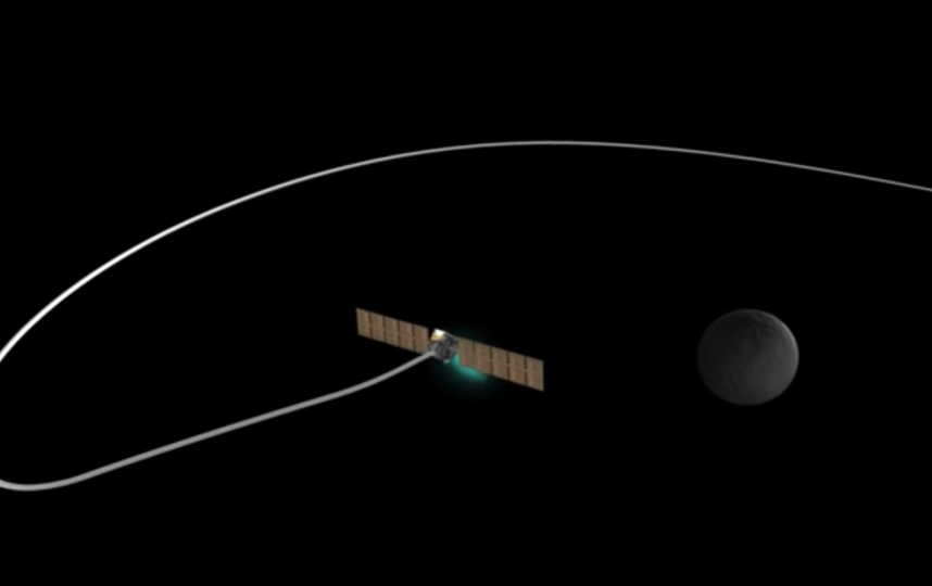 Автоматическая межпланетная станция Dawn. Фото Скриншот NASA Jet Propulsion Laboratory, Скриншот Youtube