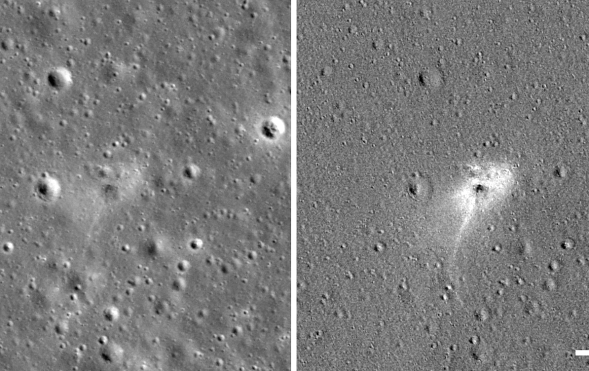 Снимки, сделанные лунным орбитальным аппаратом LRO. Фото NASA/GSFC/Arizona State University