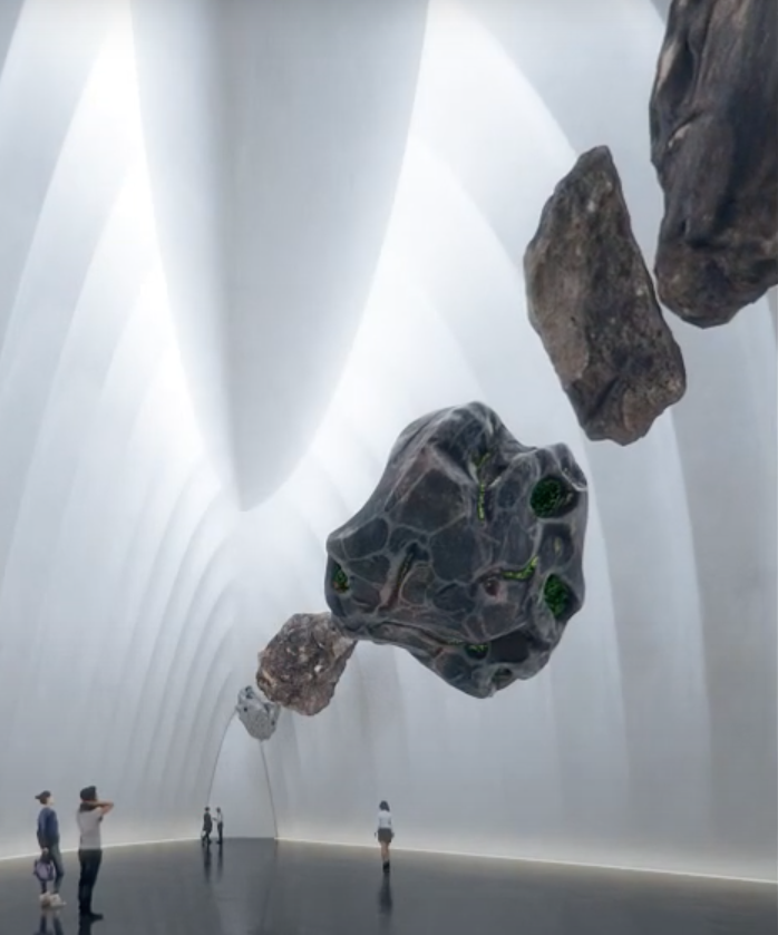 Вид на холл изнутри. Фото youtube@ MAD architects, "Metro"