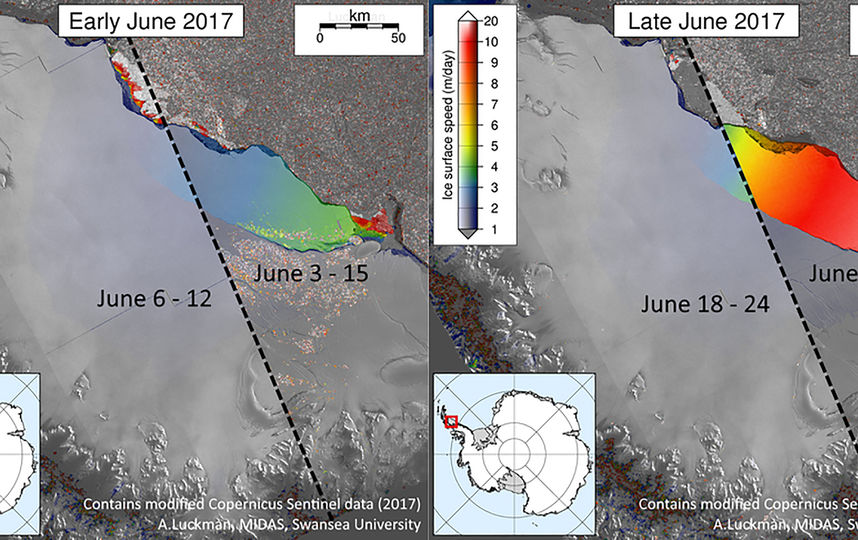Гигантский айсберг откололся от Антарктиды. Фото AFP