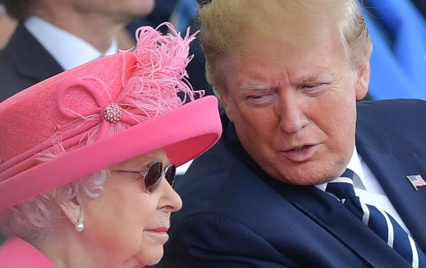 Королева Елизавета II и Дональд Трамп. Фото AFP