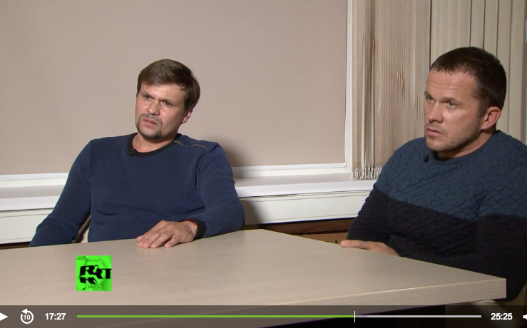 Первое интервью с Петровым и Бошировым. Фото скриншот https://russian.rt.com/world/video/554018-intervyu-podozrevaemye-skripal