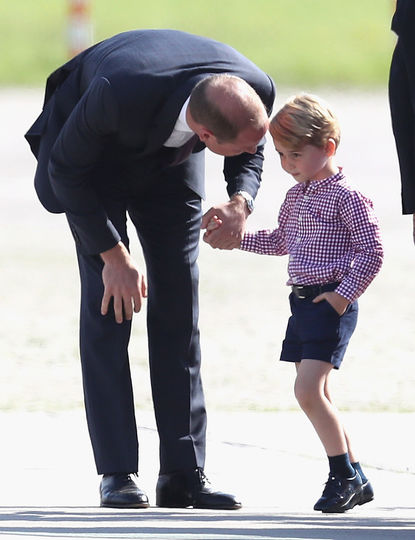 Принц Джордж с папой принцем Уильямом. Фото Getty