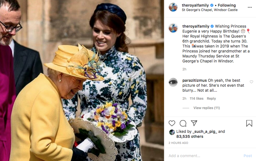 Официальное поздравление Букингемского дворца. Фото скриншот instagram @theroyalfamily