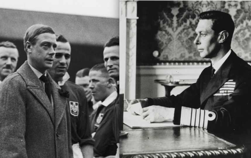 Король Эдуард VIII (слева) и его брат Георг VI (справа). Фото Getty