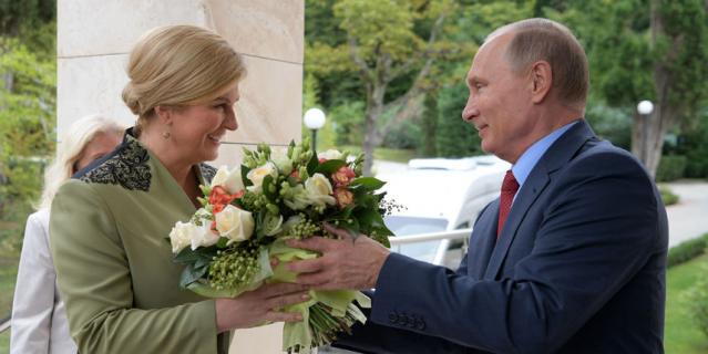 Встреча президентов России и Хорватии в Сочи.