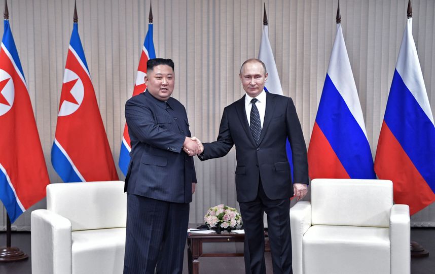 Владимир Путин и Ким Чен Ын. Фото AFP