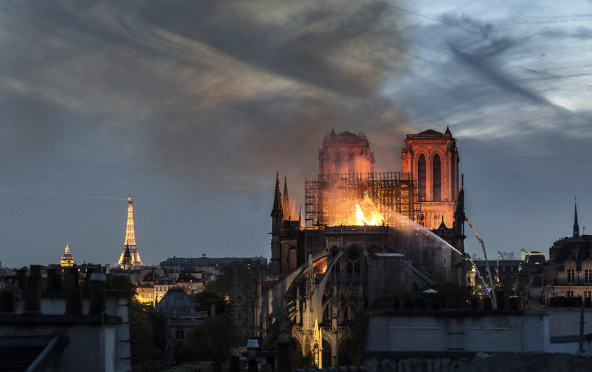 Пожар произошёл 15 апреля 2019 года. Фото Getty