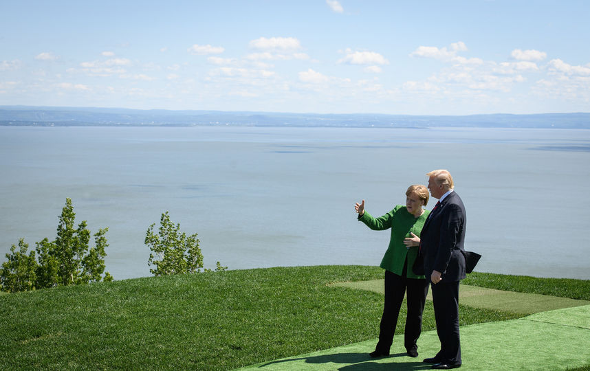 Дональд Трамп и Ангела Меркель. Фото Getty