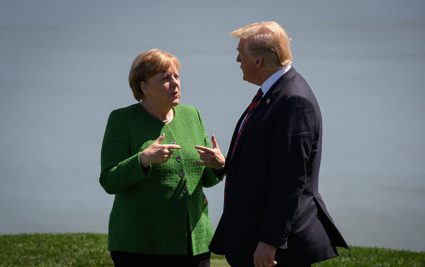 Дональд Трамп и Ангела Меркель. Фото Getty
