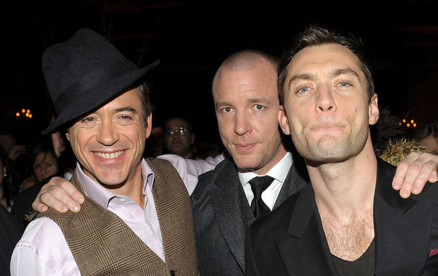 Роберт Дауни-младший, Джуд Лоу и Гай Ричи. Фото Getty