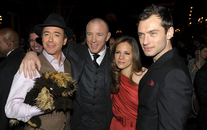 Роберт Дауни-младший, Джуд Лоу и Гай Ричи. Фото Getty