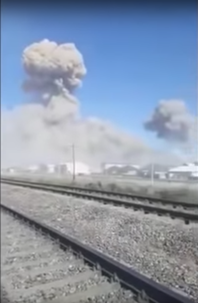 ЧП в Арыси. Фото Скриншот/ Аскар Шайгумаров, Скриншот Youtube