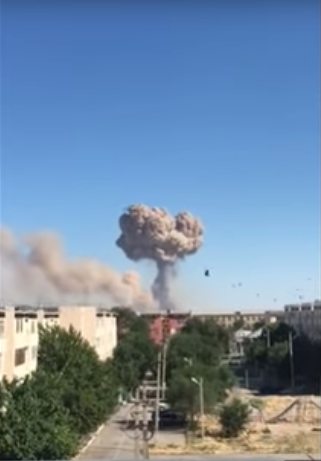 ЧП в Арыси. Фото Скриншот/ Аскар Шайгумаров, Скриншот Youtube