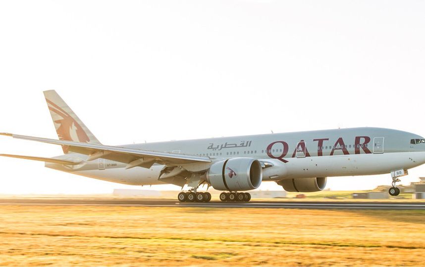 "Боинг-777" компании Qatar Airways. Фото Официальный аккаунт Qatar Airways в Twitter.