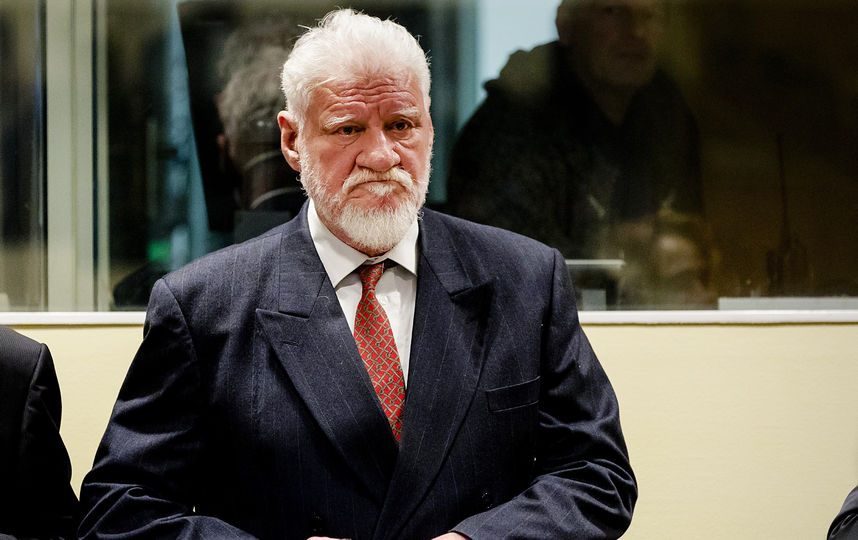 Генерал Праляк в Гааге на заседании суда. Фото AFP