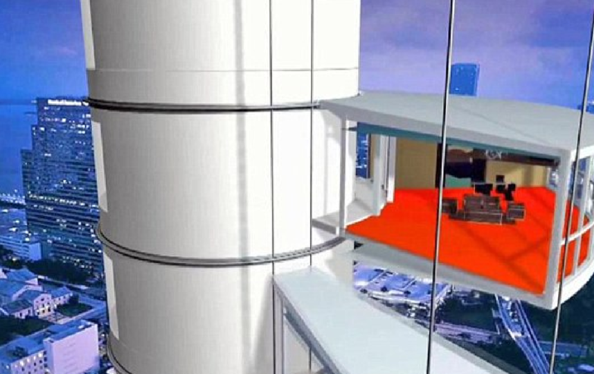 Вращающийся небоскреб. Фото Скриншот с YouTube канала Amazing World., Скриншот Youtube