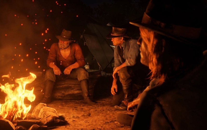 Преимущество ковбоев в их мимике и жестах. Фото Скриншот игры Red Dead Redemption 2.